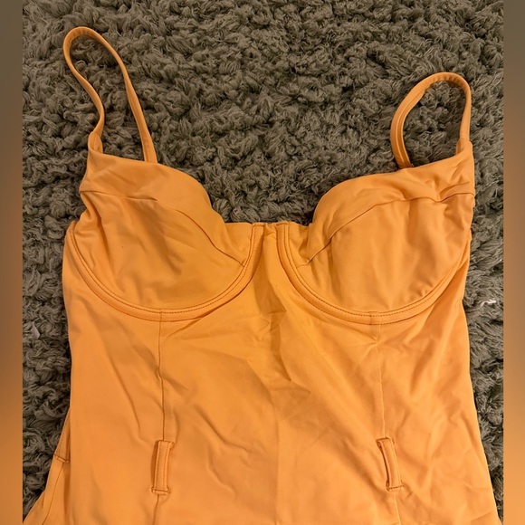 Onia WeWoreWhat Danielle One Piece Bustier Swimsuit in Yellow Size Small - Picture 9 of 9